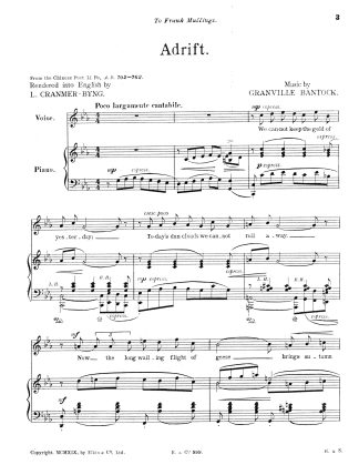 Adrift (from 5 Songs from the Chinese Set 3) (c)