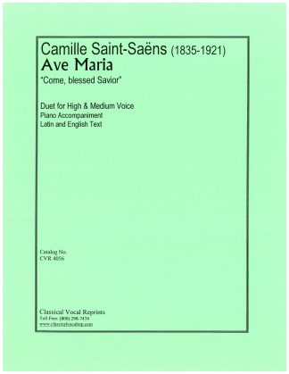 Ave Maria (also text: Come blessed Savior) Latin English Duet for High-Medium Voice