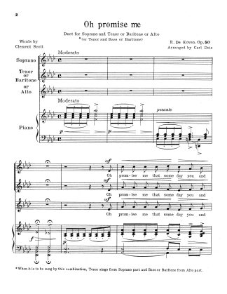 Oh promise me (Ab) Duet for all voices