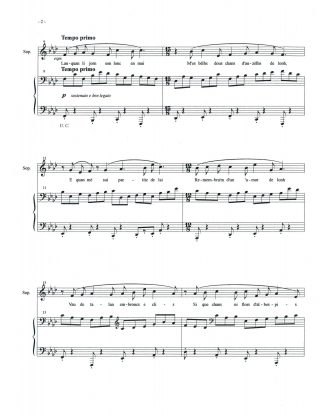 Melodie de Troubadour Lanquan Li Jorn (in Languedoc)