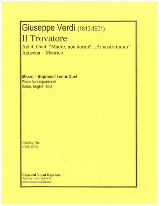 Trovatore Madre non dormi?...Ai nostri monti Mez/Ten