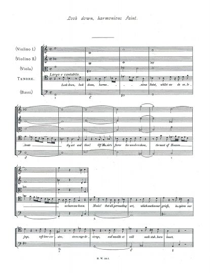 Look down harmonious Saint (F.Chrysander) (Full Score)