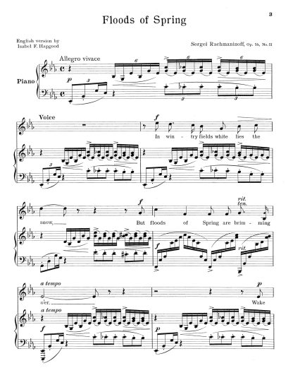 Floods of Spring (Eb) English text only