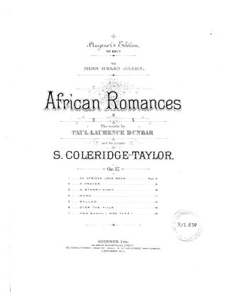 African Romances Op. 17 (7 Poems of Paul Laurence Dunbar)