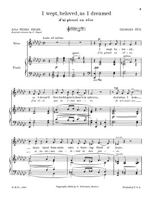 J'ai pleure en reve (e-flat minor)