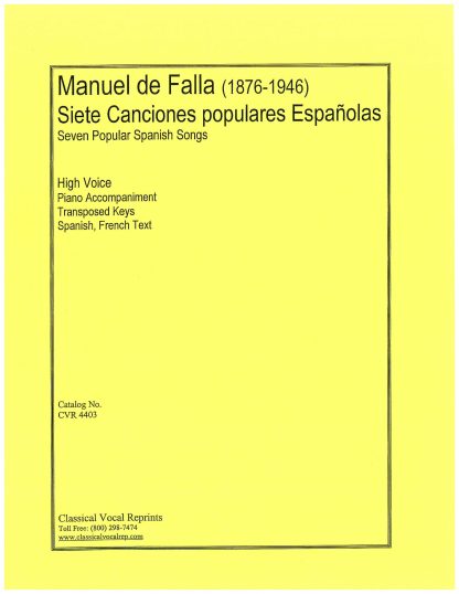 Siete Canciones Populares Espanolas s. f.