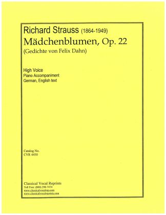 Maedchenblumen Op. 22 (Clear Reprint Edition) 4 Lieder