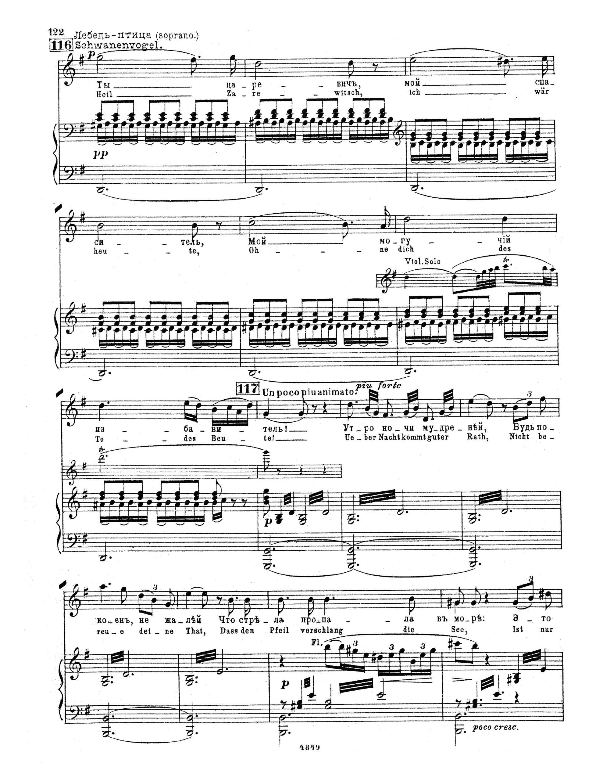 Tsar Saltan Ty tsarevich moy spasitel (Swan Princess) r. Classical