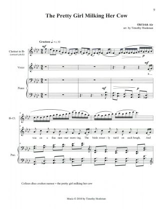 Three Irish Folksongs with B-flat Clarinet and Piano