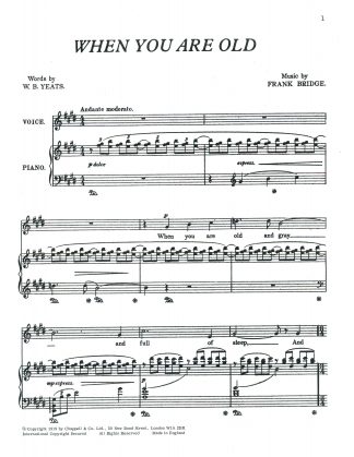 When you are old and gray (W. B. Yeats)