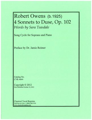 4 Sonnets to Duse, Op. 102 (Sara Teasdale)