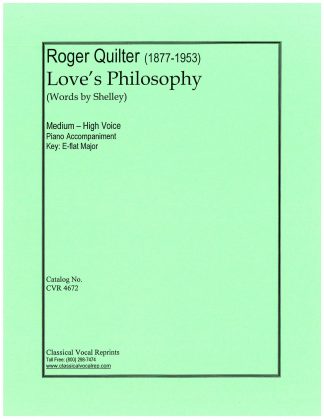 Love's Philosophy (Shelley) (E-flat)