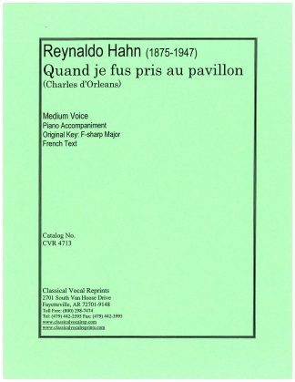 Quand je fus pris au pavillon