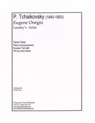 Lensky's Arias from Eugene Onegin with IPA by Anton Belov