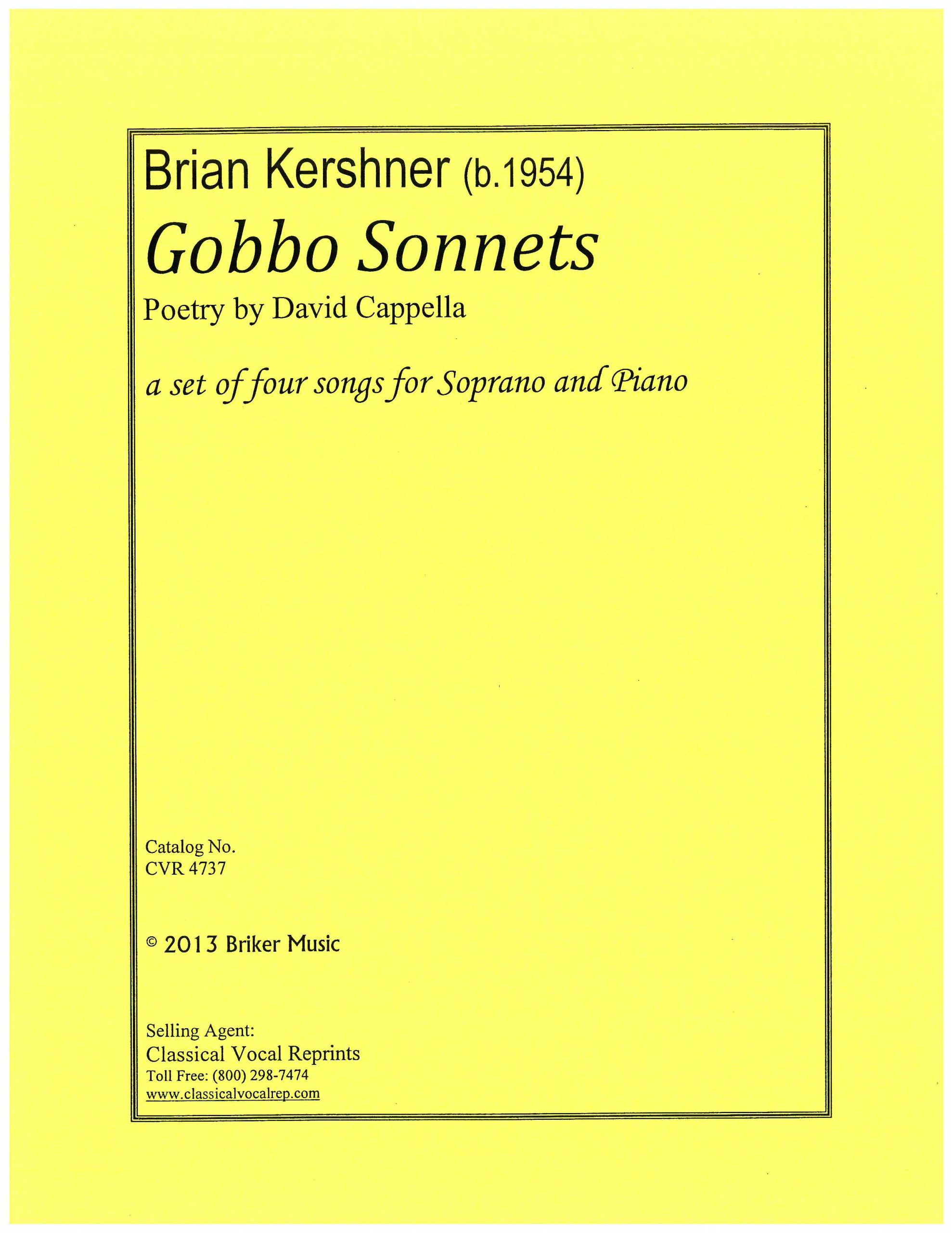 Gobbo Sonnets - Four Songs for Soprano and Piano (2013)