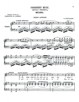 Musica Proibita (G Major) English, Italian text