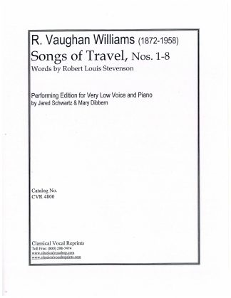 Songs of Travel (Songs 1-8) for Very Low Voice