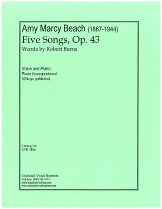 Five Songs, Op. 43 (Words by Robert Burns)