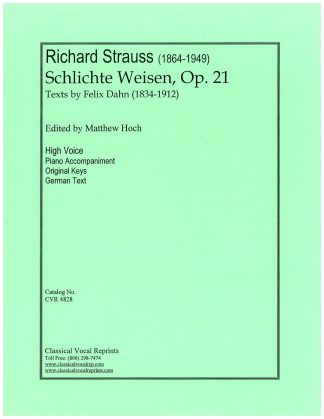 Schlichte Weisen, Op. 21 Original High Keys