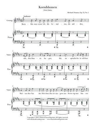 Maedchenblumen, Op. 22 Medium-High Voice
