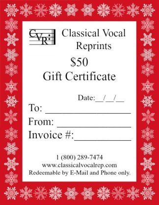 Gift Certificate for 50 US Dollars