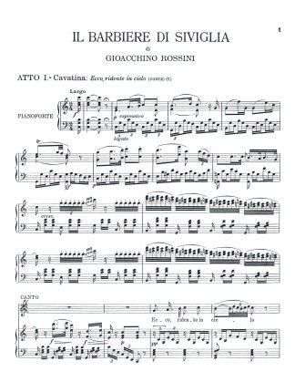 Barber Ecco ridente in cielo (Original Key C Major)