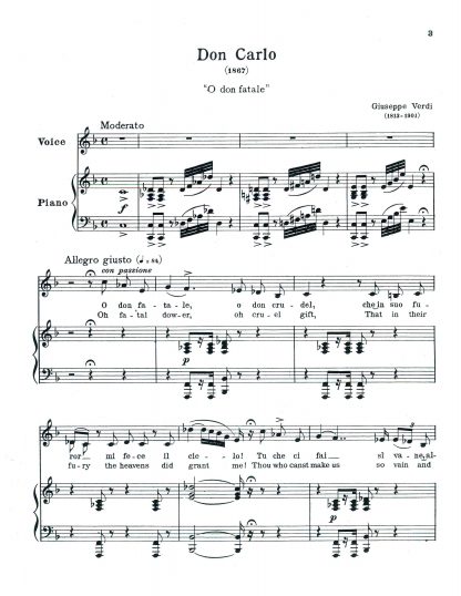 Don Carlo O don fatale (Lower Key)