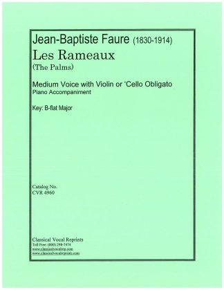 Palms The (Les Rameaux) (B-flat) French, English text with Obligato Violin or Cello