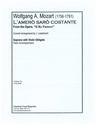 L'amero saro costante with obligato violin (arr. Lauterbach)