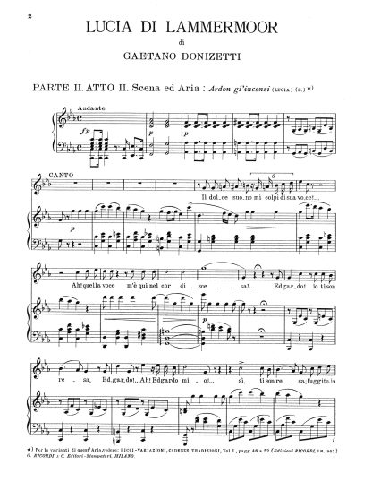 Lucia di Lammermoor Mad Scene Il dolce suono...Ardon gl'..