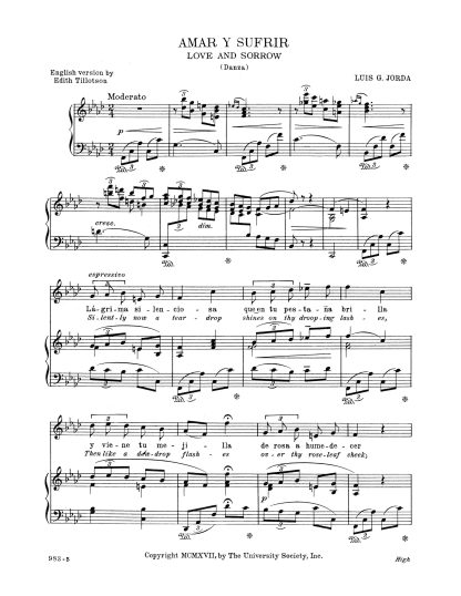 Amar Y Sufrir (Love and Sorrow) (Danza) F minor
