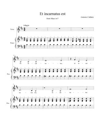 Et incarnatus est from Mass in F (Come raggio di sol)