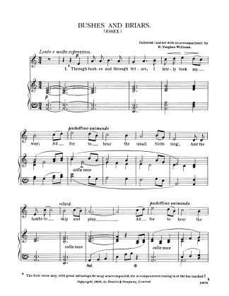 Bushes and Briars from Folksongs from Essex (a minor)
