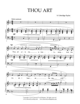 Thou Art (unto me a lovely song) Words by M. Tulloch - Key F Major