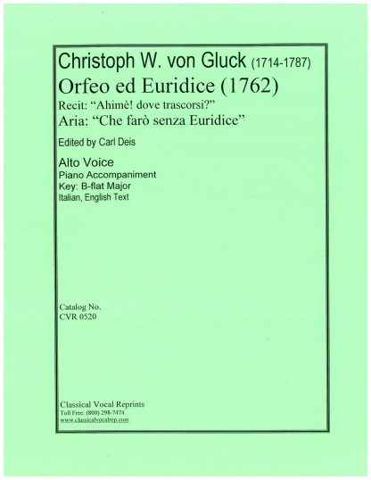 Orfeo Che faro (Bb) (Deis) 1762 Vienna version i. e.