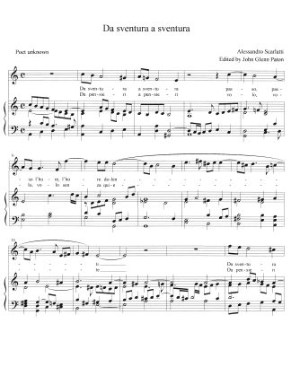 Da sventura a sventura - Realization by A. Scarlatti - Editor J. G. Paton