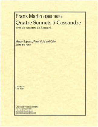 Quatre Sonnets a Cassandre tires de Amours de Ronsard (USA Only)