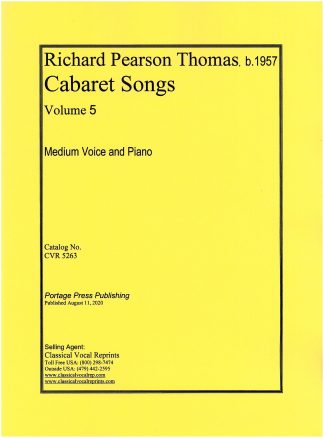 Cabaret Songs Volume 5 Medium Voice and Piano