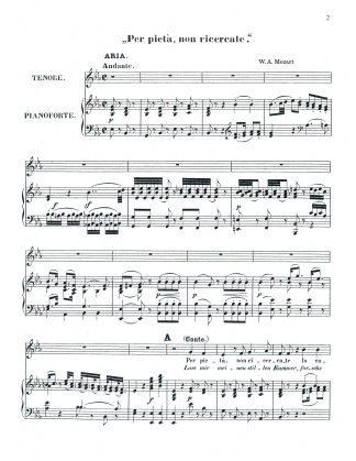 Per pieta non ricercate - Lass mir meinen stillen Kummer KV 420