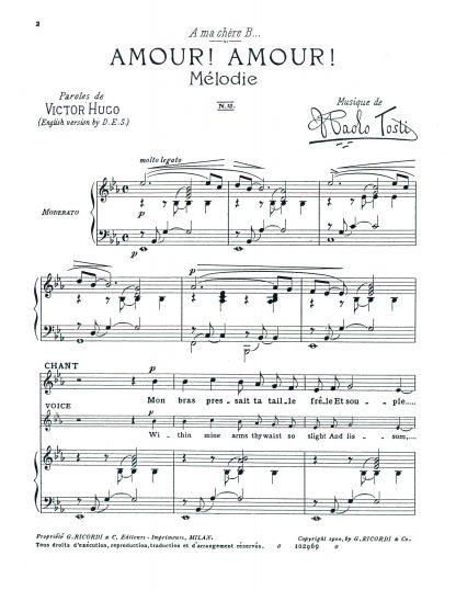 Amour Amour (Eb) French, English text