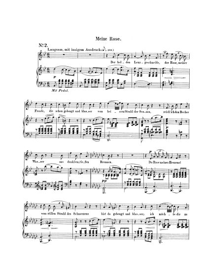 Meine Rose Op. 90 No. 2