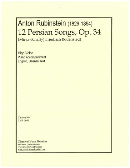 12 Persian Songs Op. 34  e. g.
