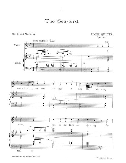 Three Songs of the Sea Op. 1