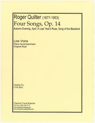 Four Songs Op. 14 (original keys)