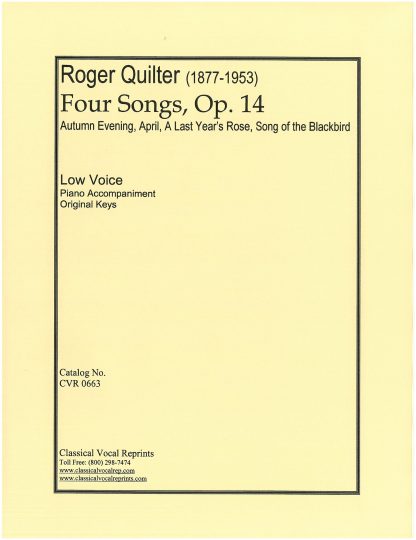 Four Songs Op. 14 (original keys)