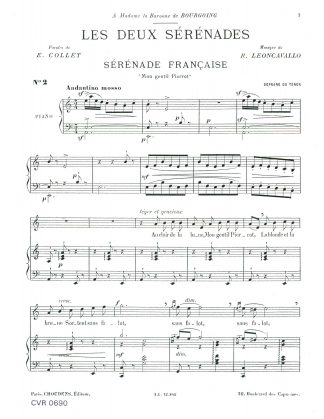 Serenade franancaise. piano/voice