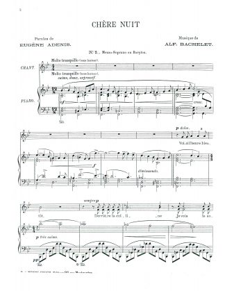 Chere nuit (B-flat Major) (Medium)