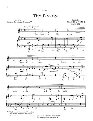Thy Beauty. Op. 41 #2
