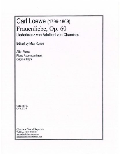 Frauenliebe, Op. 60 Liederkranz von Adalbert von Chamisso