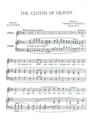 The Cloths of Heaven (Yeats) (Key Eb)